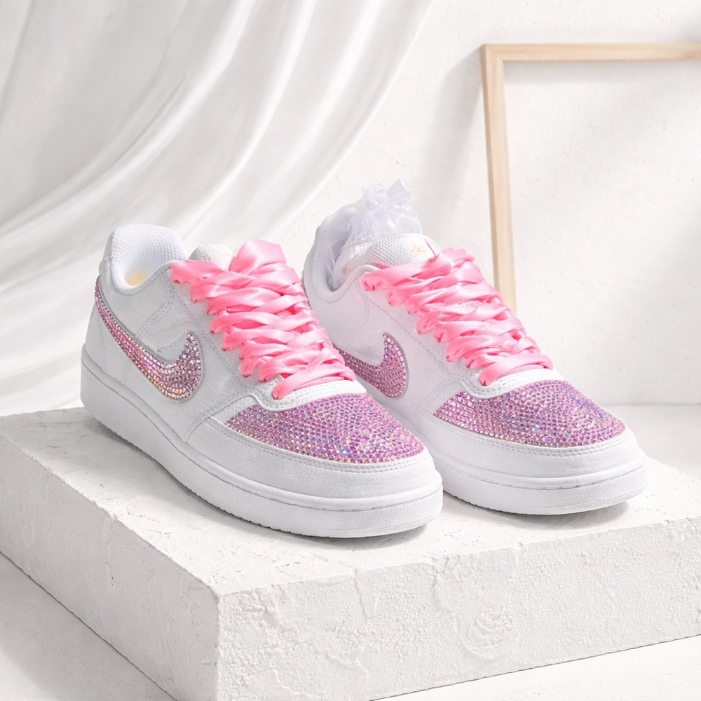 Custom Nike Air AF1 Rhinestone Shoe, Wedding , Prom, Dance, Quincenera - Picture 4 of 13